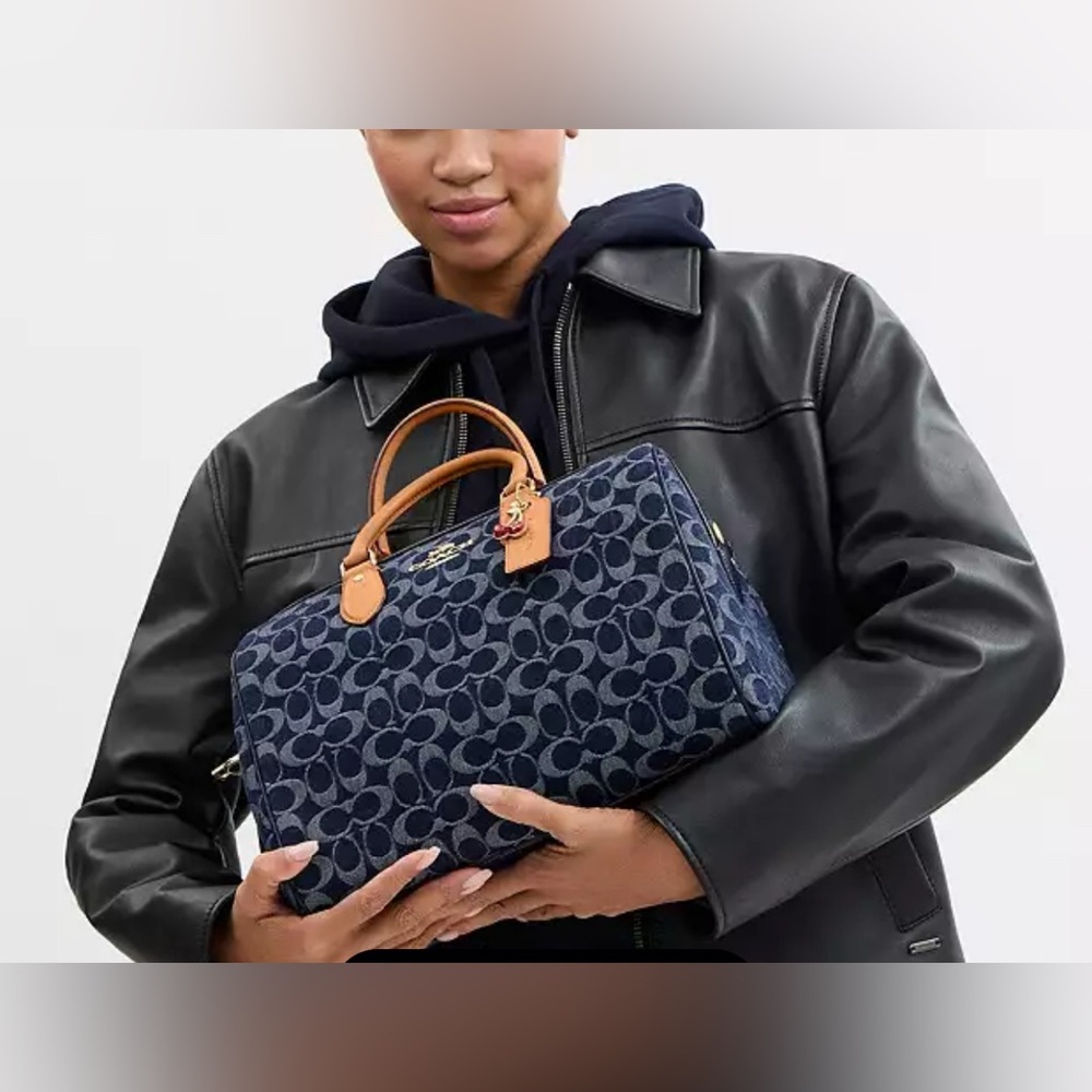 Coach Rowan Large Satchel Bag In Signature Canvas - Picture 3 of 15